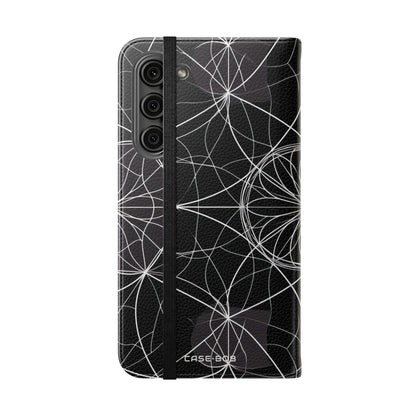 Valkoinen Mandala Säde - Samsung S23+ Case - Lompakko