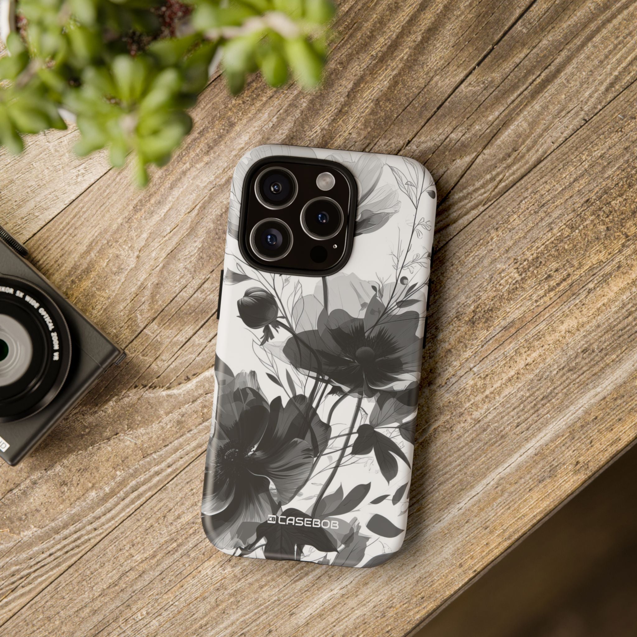 Elegant Monochrome Botanical Elegance - for iPhone 16