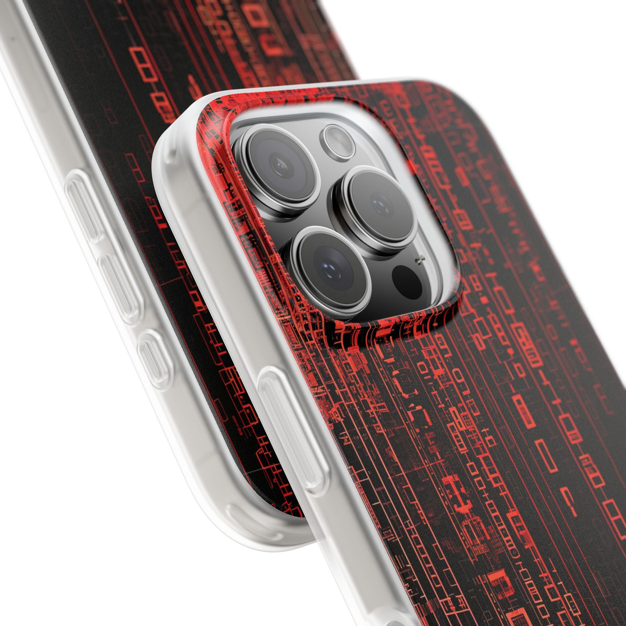 Crimson Glyphs iPhone 16 Pro Case - Soft