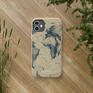 Vintage World Map | Biodegradable Phone Case