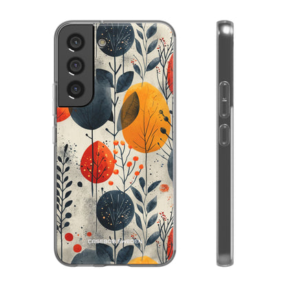 Modern Autumn Leaf Pattern - Flexi Samsung S22 Phone Case