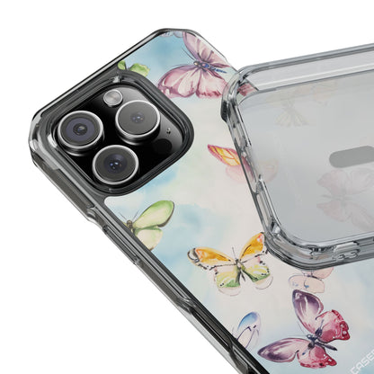 Watercolor Butterfly Bliss - Clear Impact iPhone 16 Phone Case