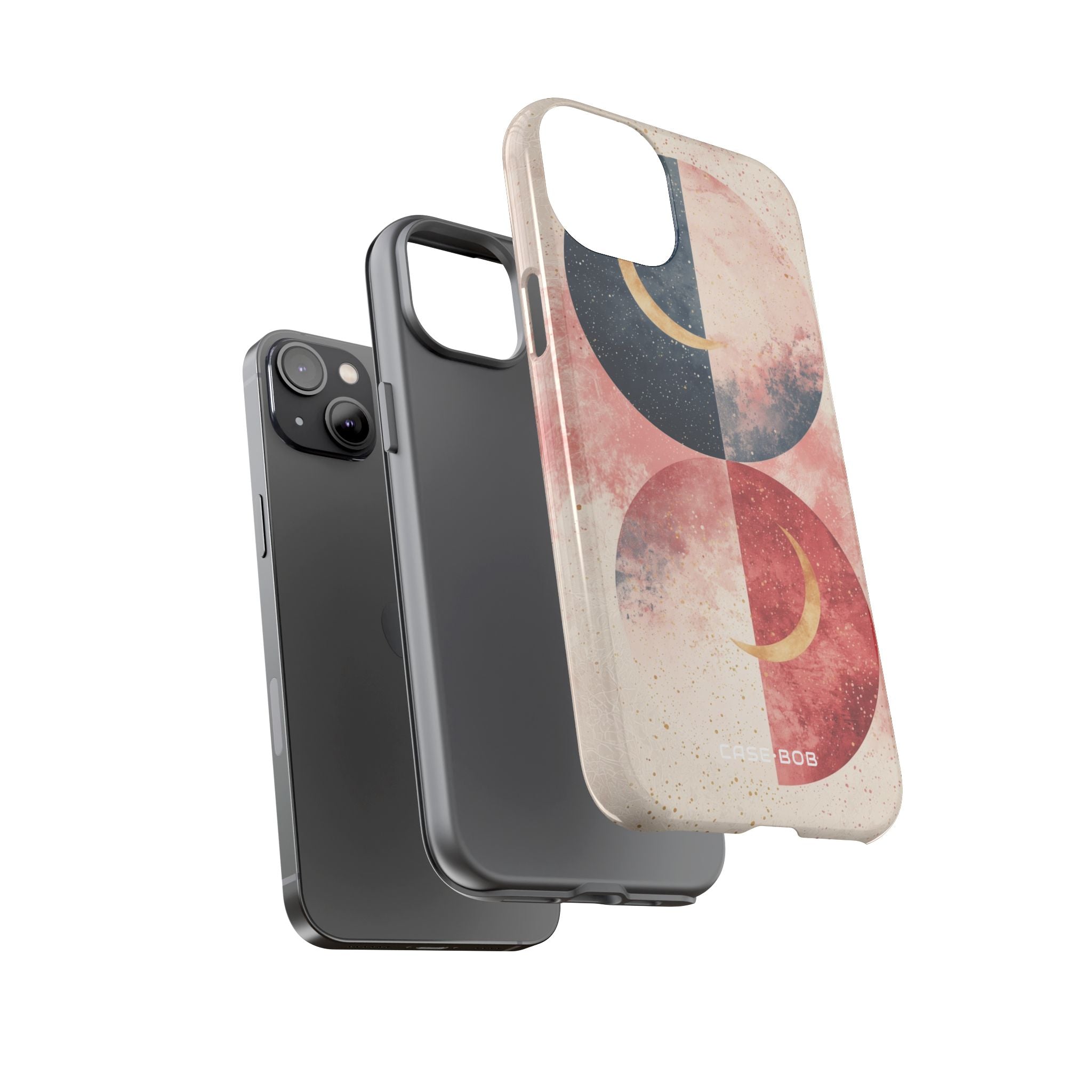 Golden Crescent Circles iPhone 14 Plus Case - Tough