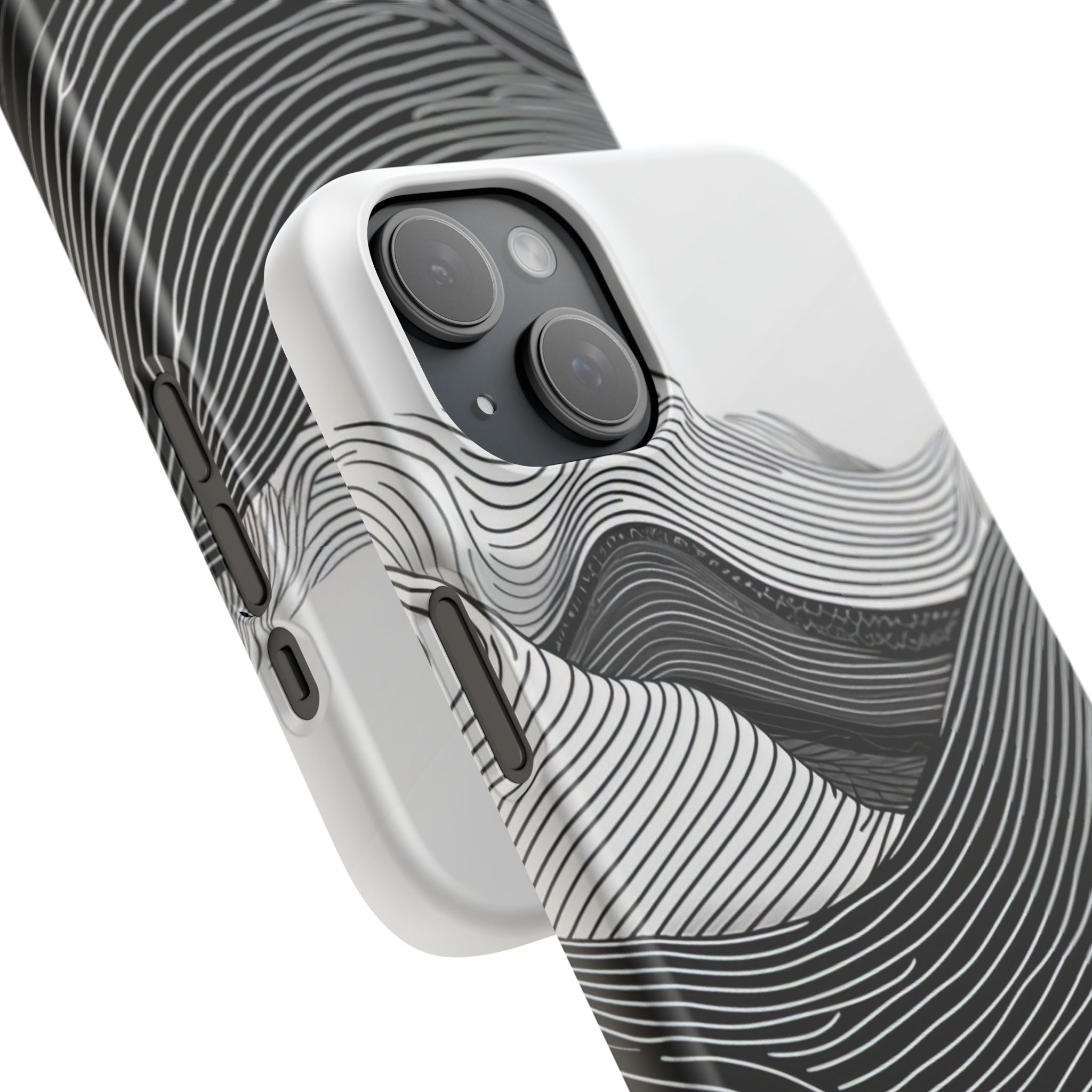 Undulating Horizon Waves iPhone 15 - Slim Phone Case