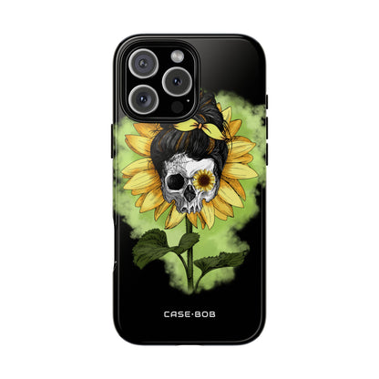Sunflower Skull iPhone 16 Pro Max Case - Tough