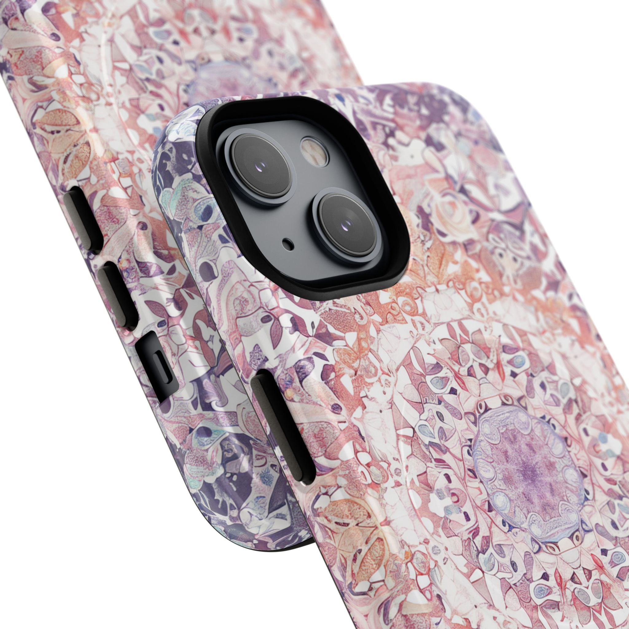 Purple Pink Mandala - Tough + MagSafe® iPhone 14 Phone Case