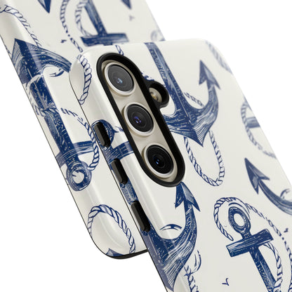 Navy Anchor Tapestry Samsung S24 - Tough