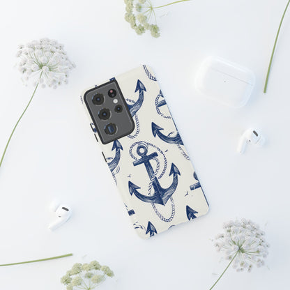 Navy Anchor Tapestry  Samsung S21 - Tough