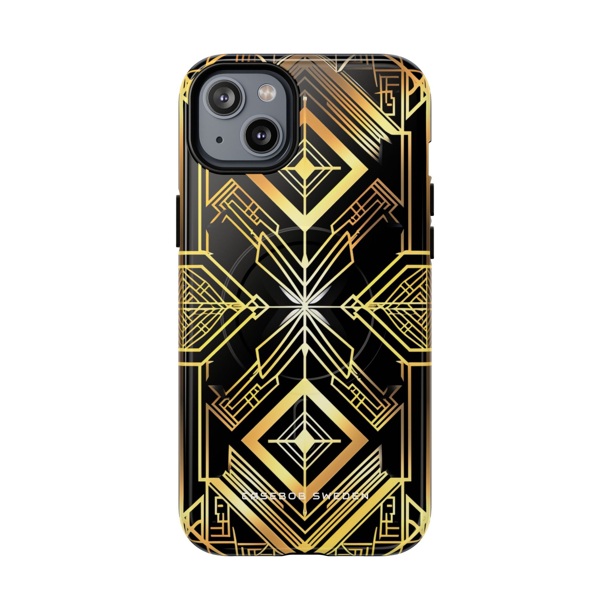 Golden Geometric Opulence iPhone 14 | Tough+ Phone Case