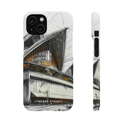 Architectural Curves in Line Formation iPhone 14 - Slim Phone Case