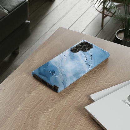 Light Navy Marble - Protective Phone Case