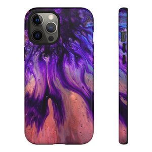 Purple Flow Ink Art iPhone Case (Protective) iPhone 12 Pro Max Glossy Phone Case