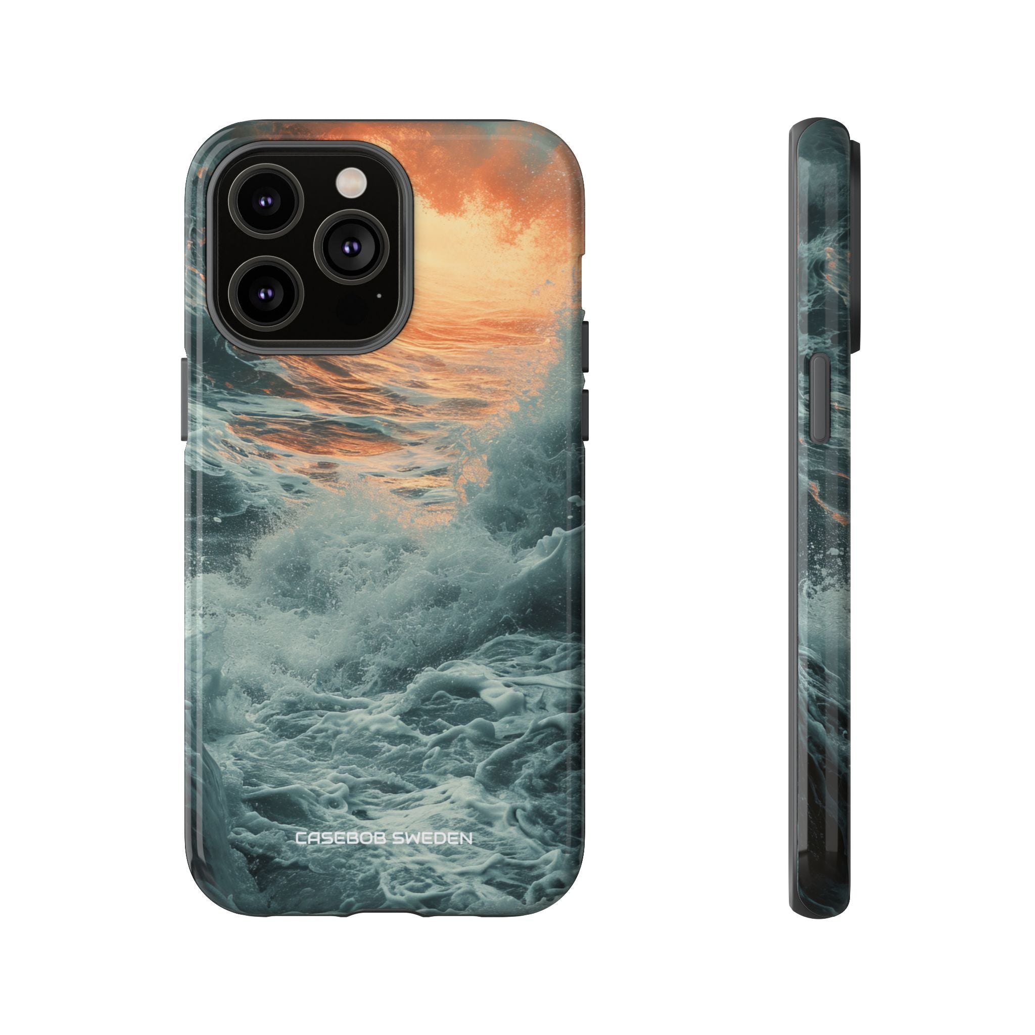 Fiery Wave Power - Tough iPhone 14 Phone Case