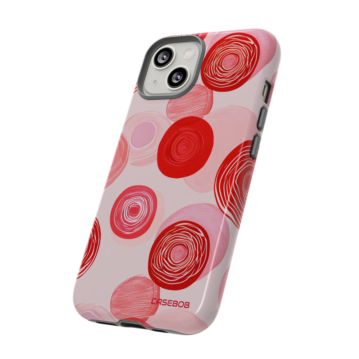 Crimson Circle Minimalism - Protective Phone Case