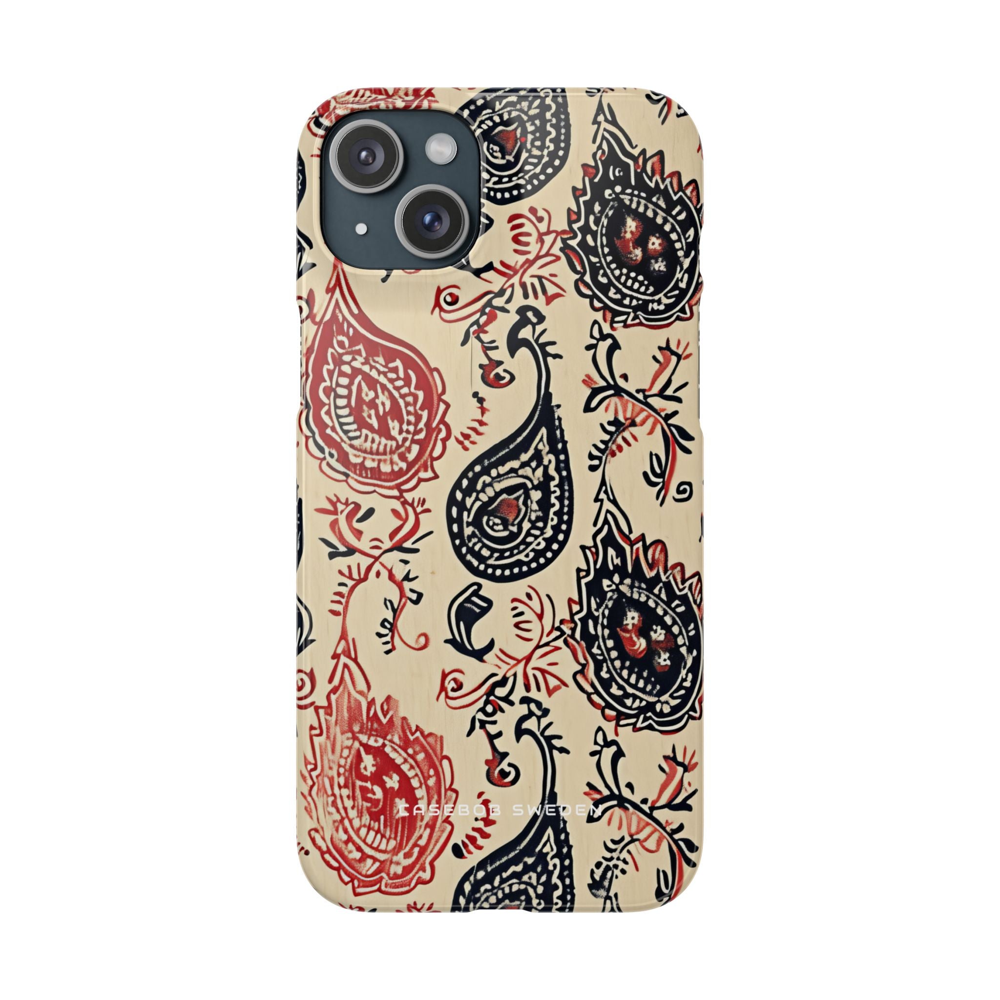 Vintage Paisley Elegance iPhone 15 - Slim Phone Case