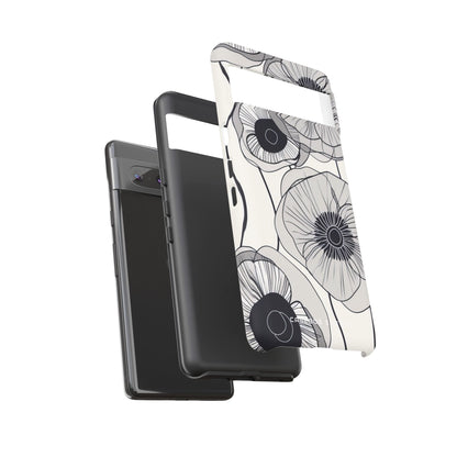 Modern Minimalist Flowers Google Pixel 7 - Tough Phone Case