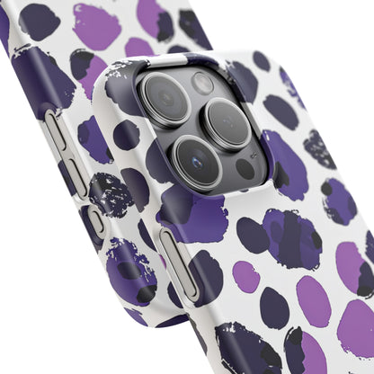 Purple Inkblots iPhone 15 - Slim Phone Case