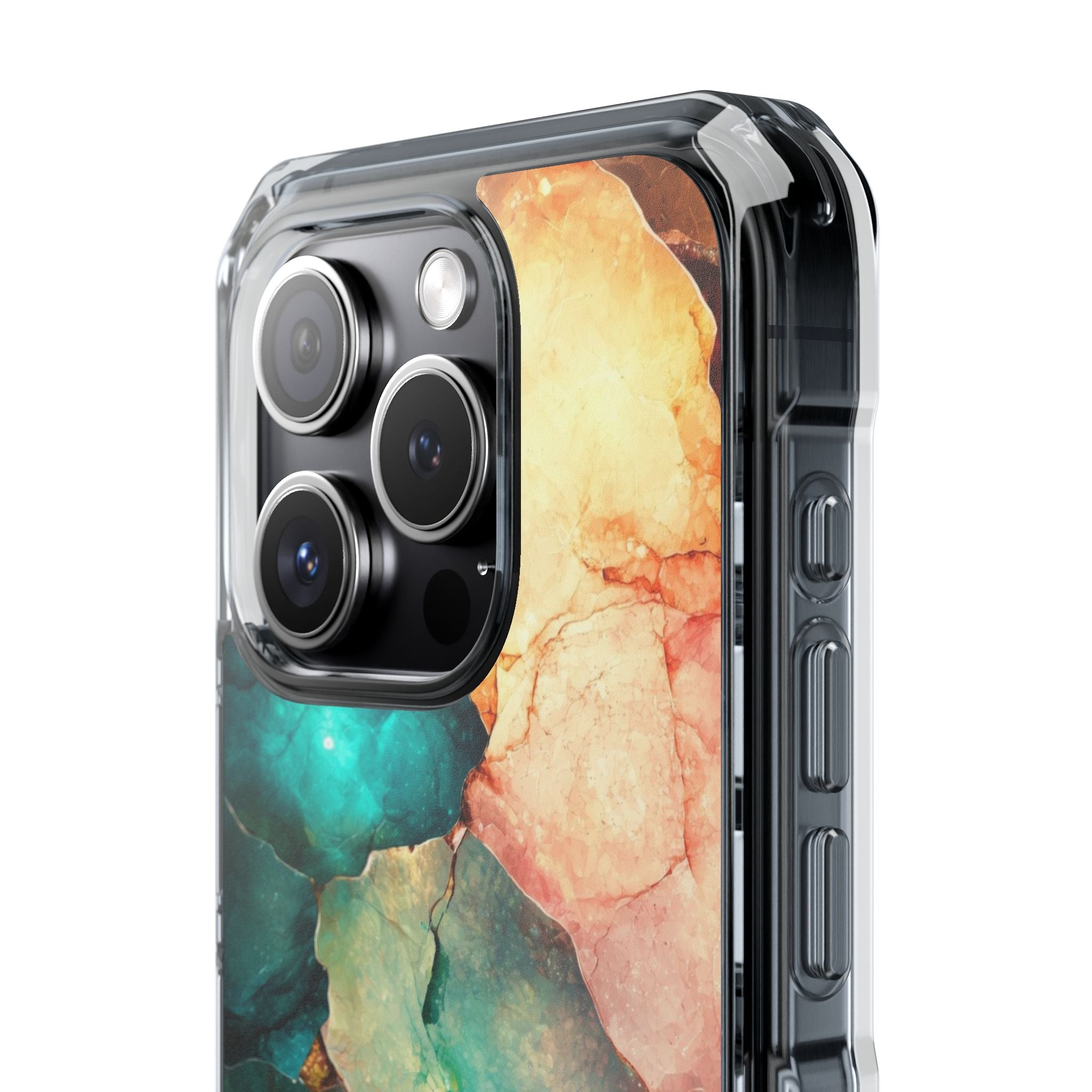Teal Mosaic Veins iPhone 15 Pro Case - Impact