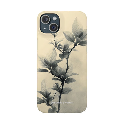 Beige Branch Art - Slim iPhone 15 Phone Case