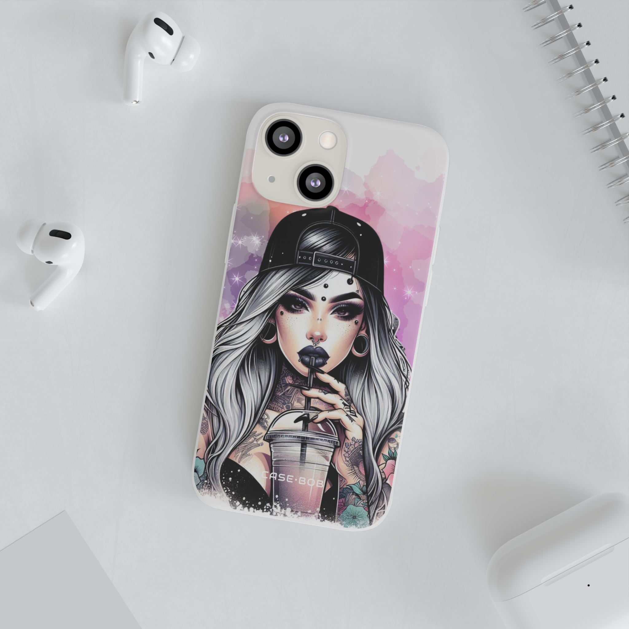 Silver Sip Nebula iPhone 13 mini Case - Soft