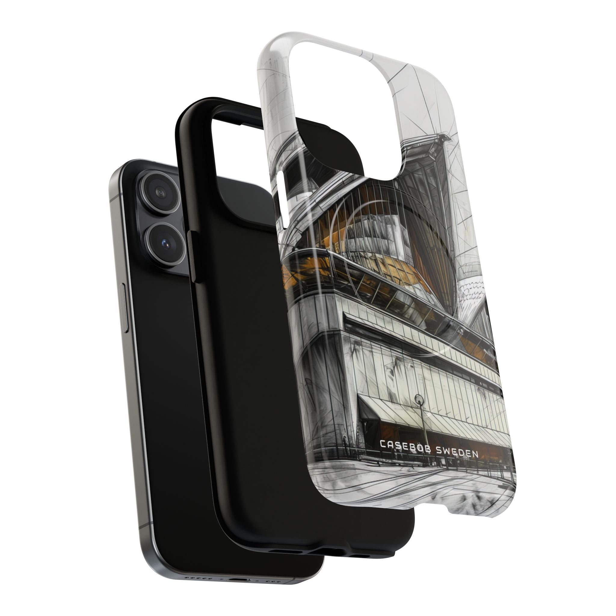 Architectural Curves in Line Formation iPhone 15 | Tough+ Phone Case