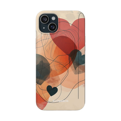 Abstract Heart Harmony - Flexi iPhone 16 Phone Case