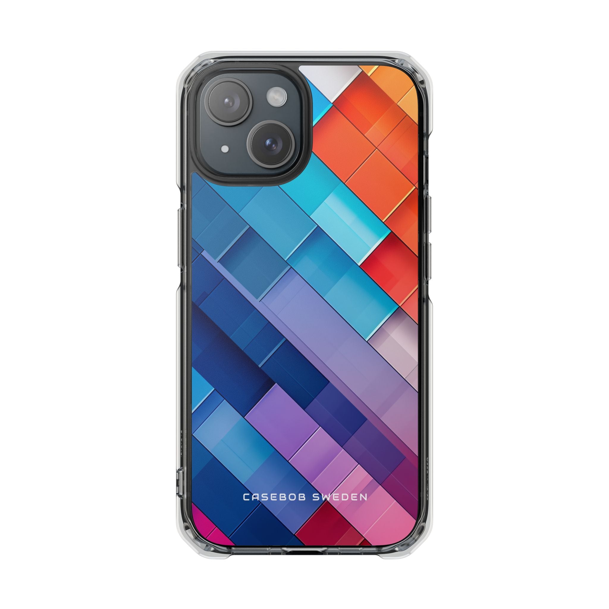 Vibrant GeoFlow iPhone 15 - Clear Impact Phone Case