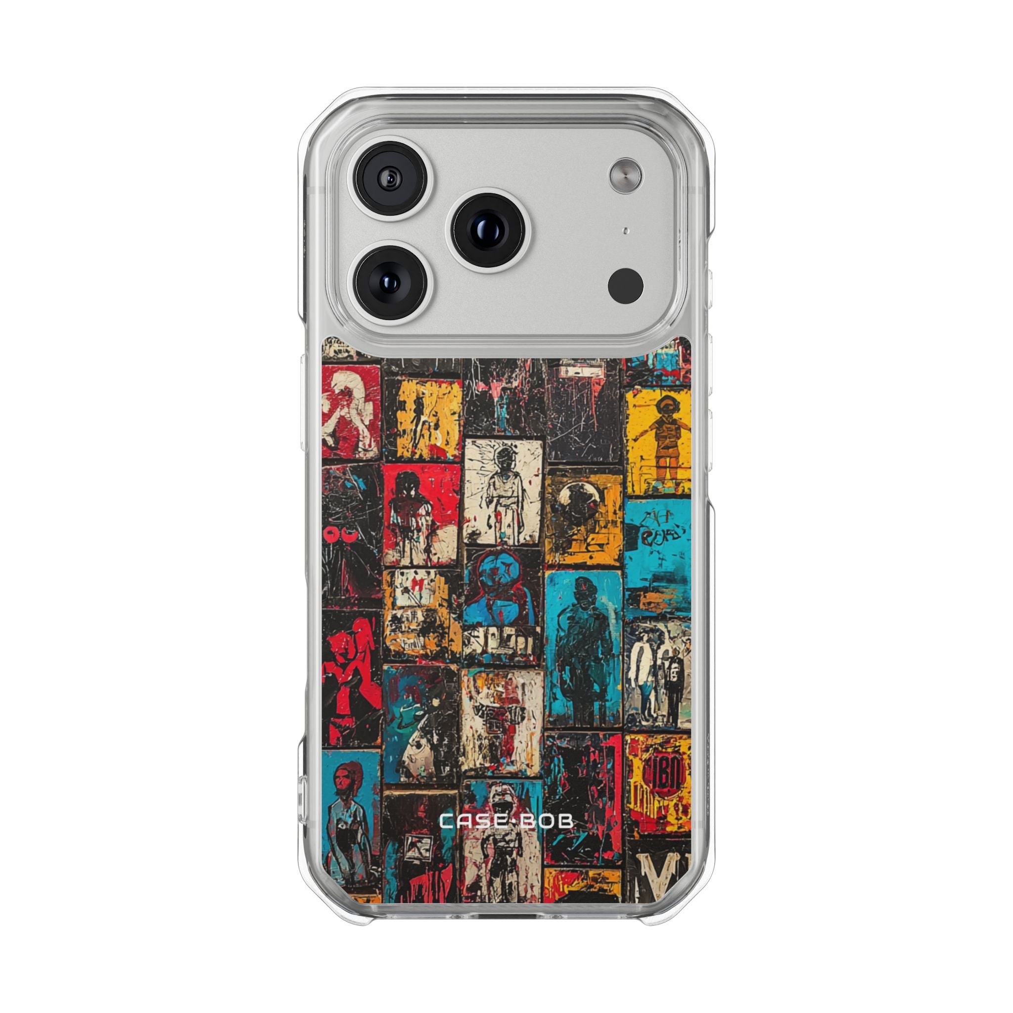 Portrait Grid Crimson iPhone 17 Pro Case - Impact
