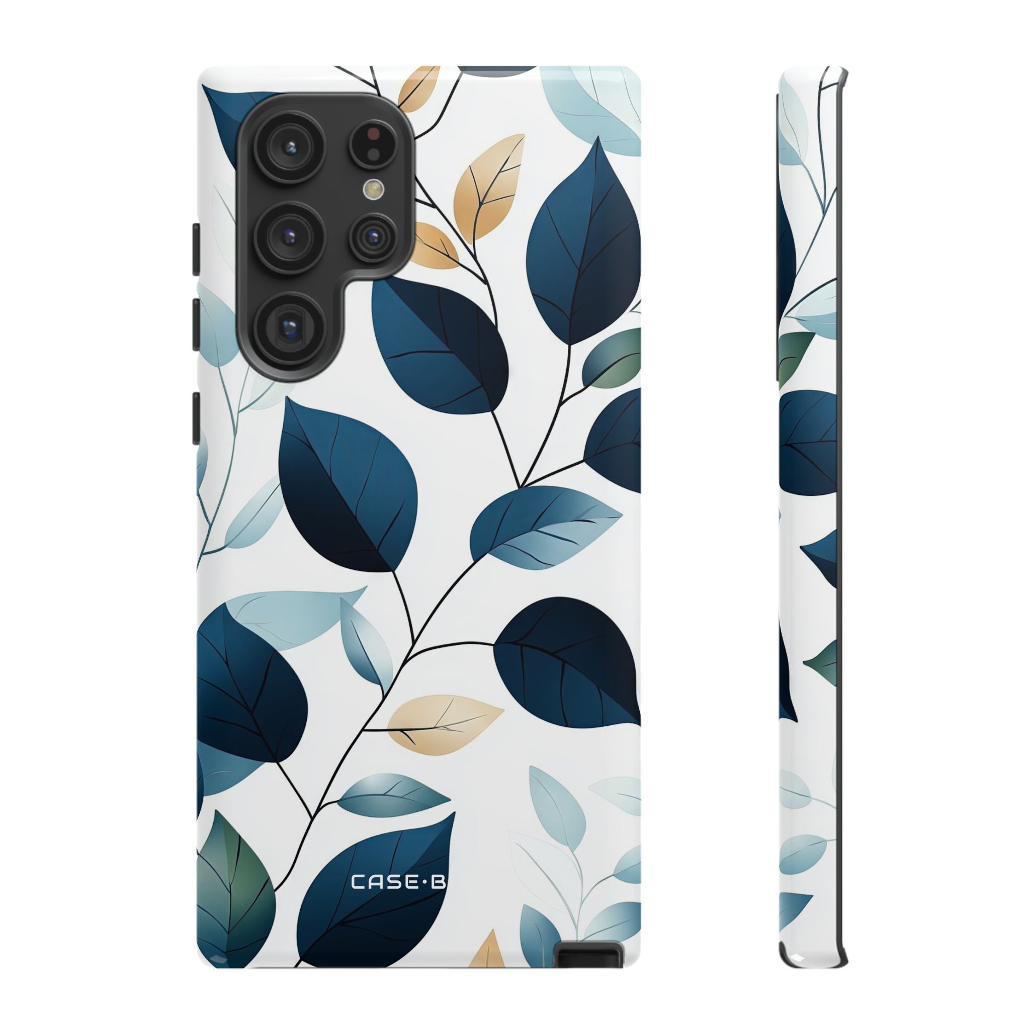 Navy Leaf Veins Samsung S22 Ultra Case - Tough