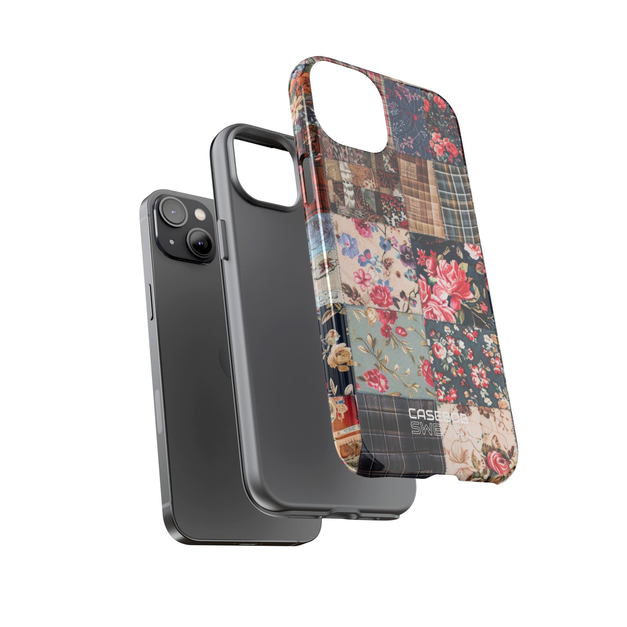 Patchwork floreale trapuntato iPhone 14 - Tough