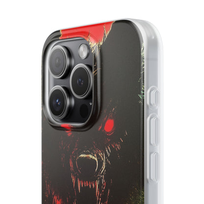 Crimson Wolf iPhone 15 Pro Case - Soft