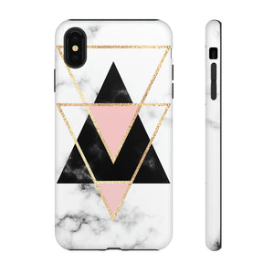 Marble Triangles - Protective Phone Case