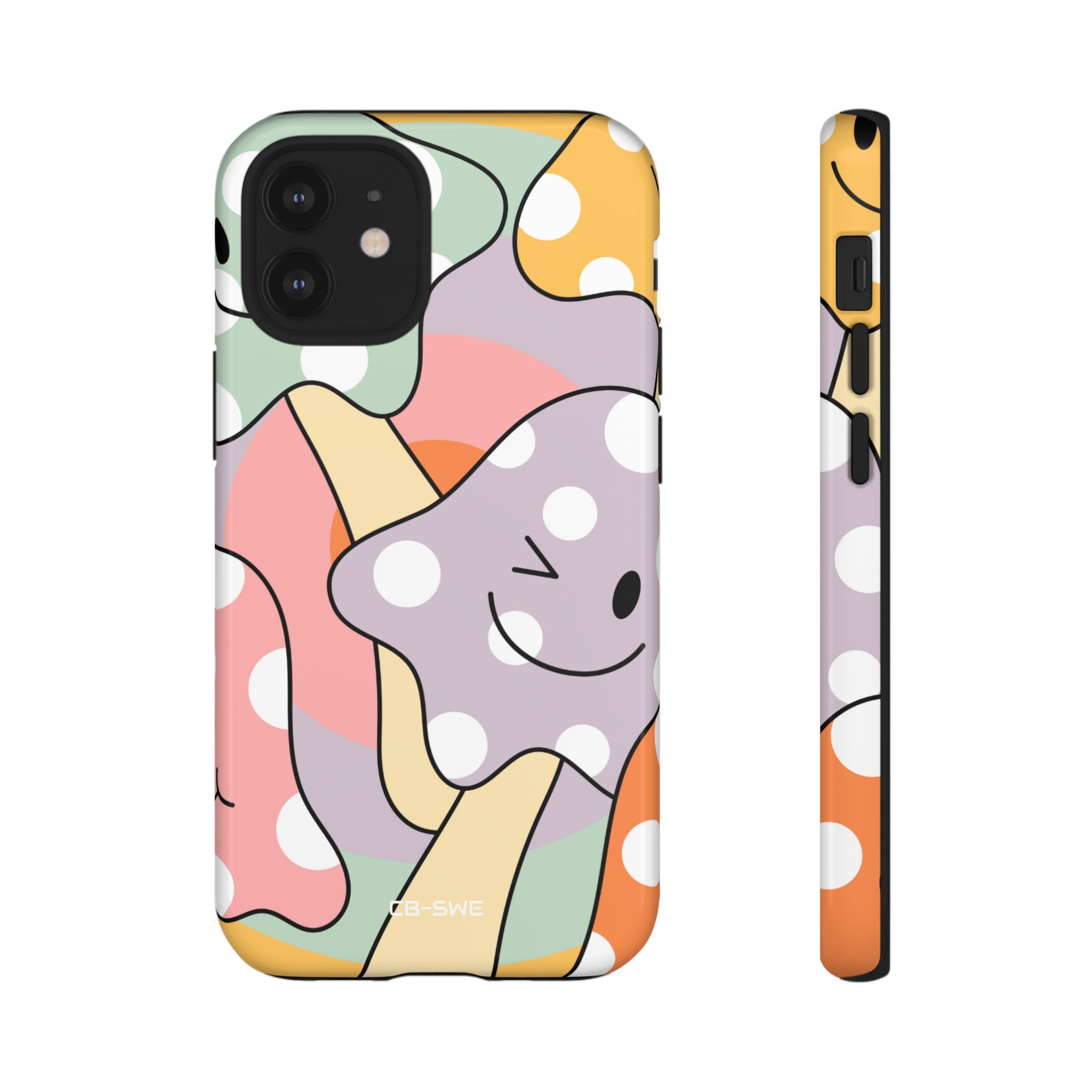 Playful Mushroom Friends - iPhone Case