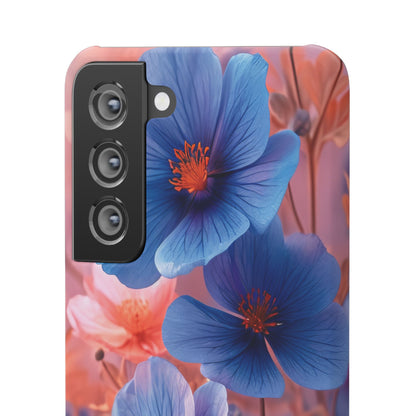 Harmonious Blooming Blues and Pinks Samsung S21 - Slim Phone Case