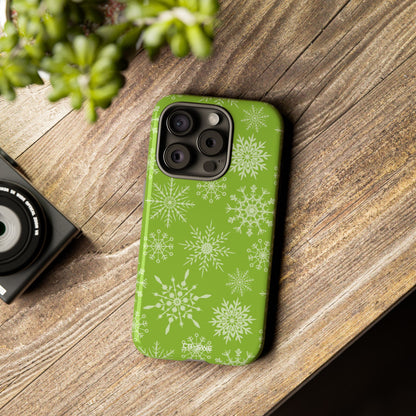 Snowflakes Dance Playfully - iPhone Case