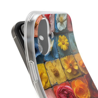 Vibrant Floral Tiles - Flexi iPhone 16 Phone Case