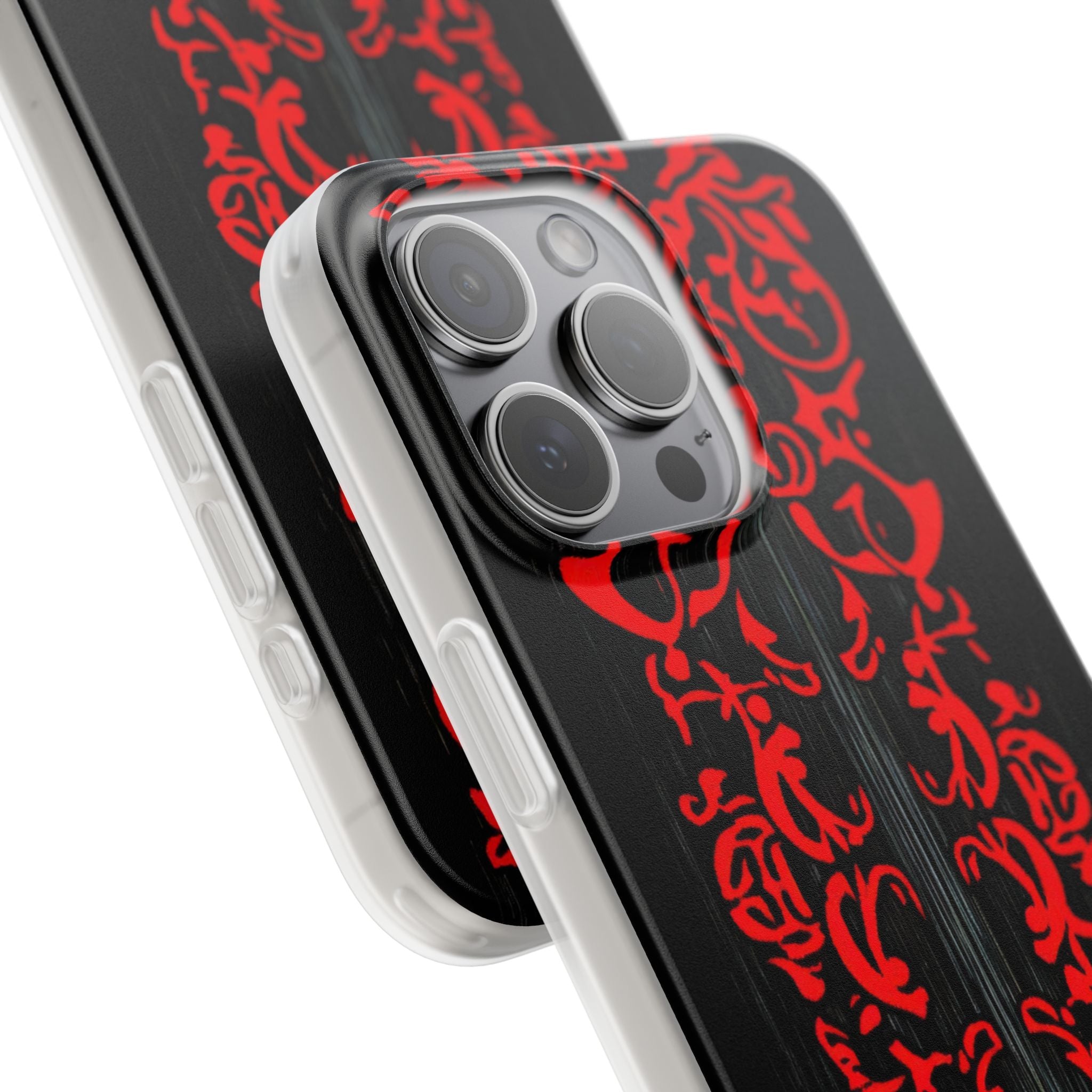 Gothic Crimson Symmetry iPhone 15 - Flexi Phone Case