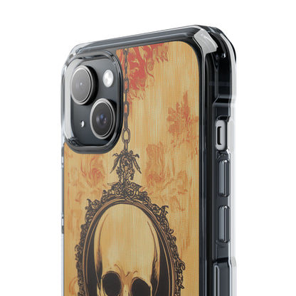 Gothic Skull Elegance iPhone 15 - Clear Impact Phone Case