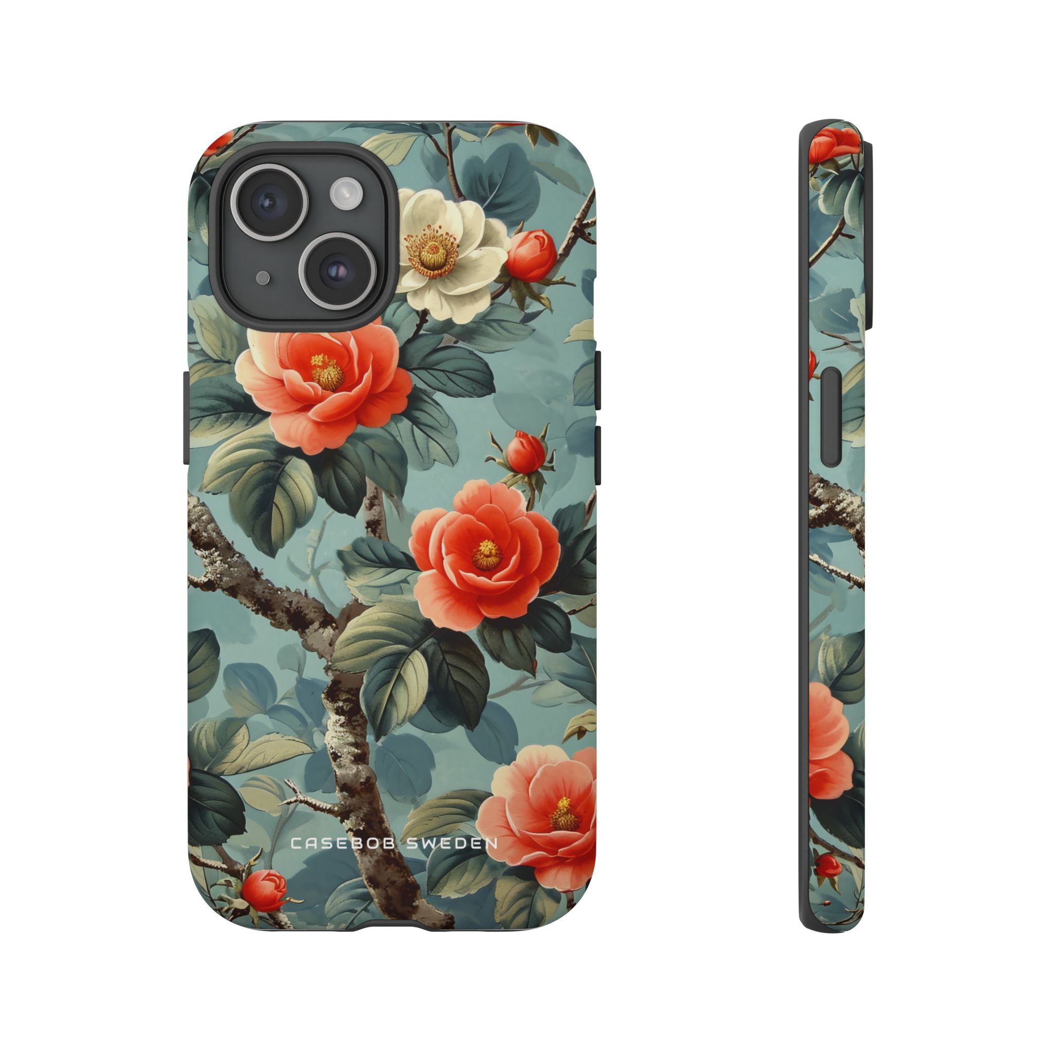 Vintage Floral Romance iPhone 15 - Tough Phone Case