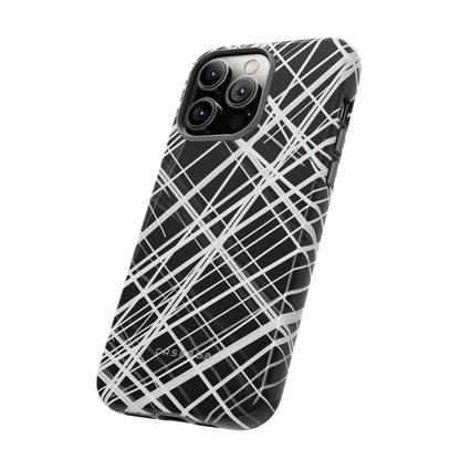 White Line Elegance - Protective Phone Case