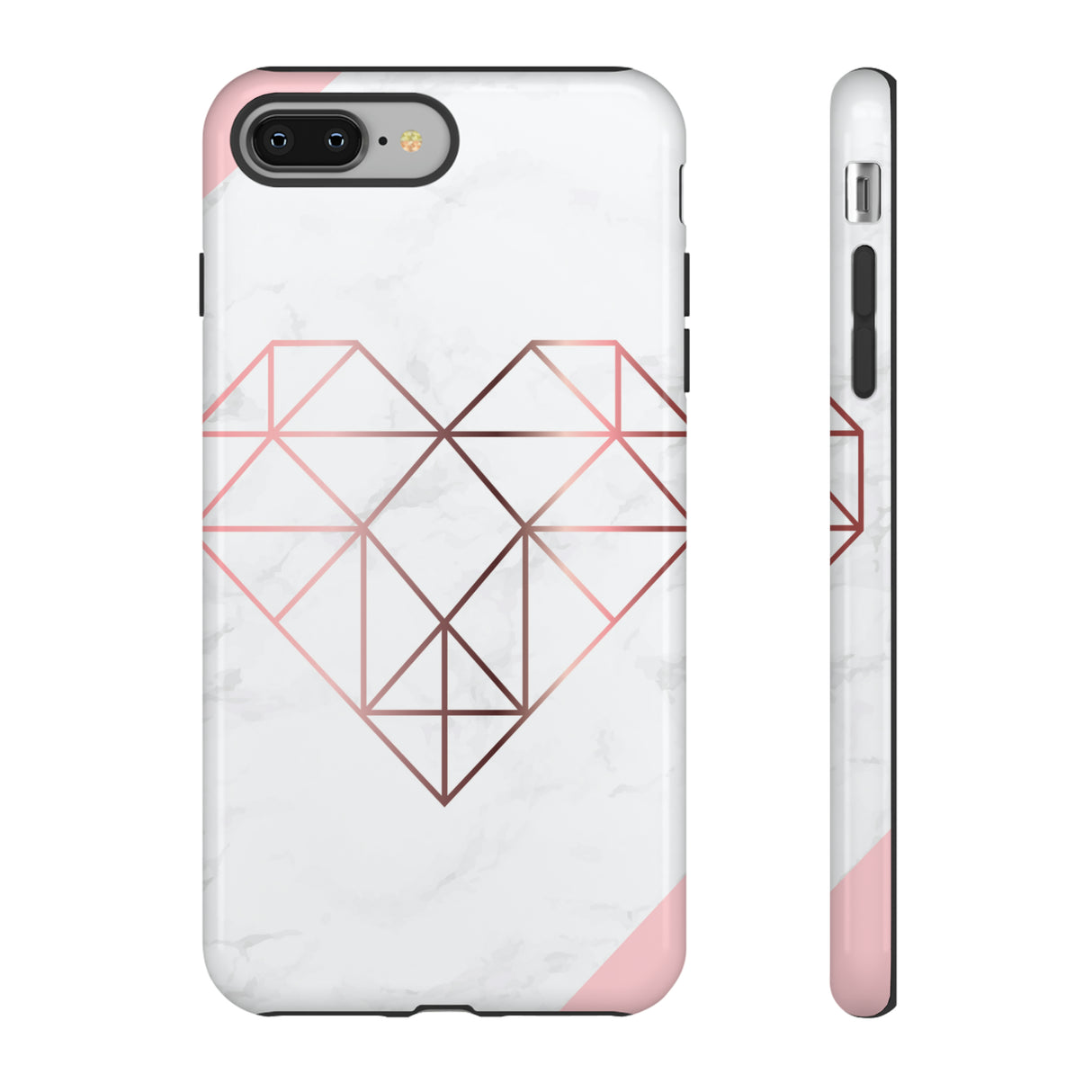 Heart Rose Gold - Protective Phone Case