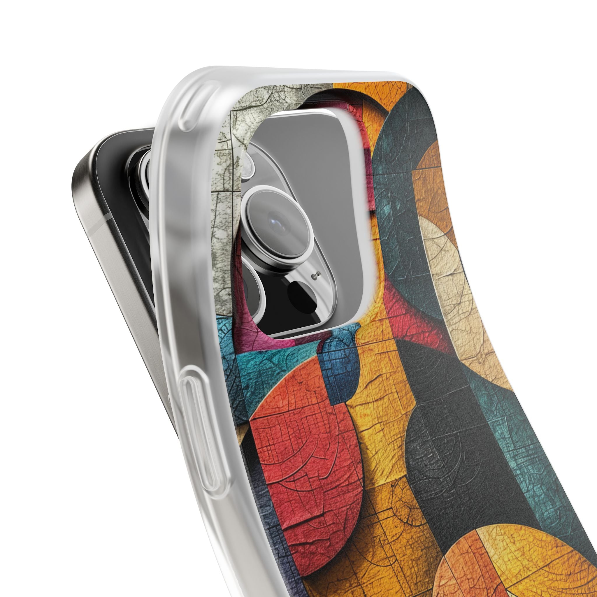 Vibrant Geometric Art - Flexi iPhone 16 Phone Case