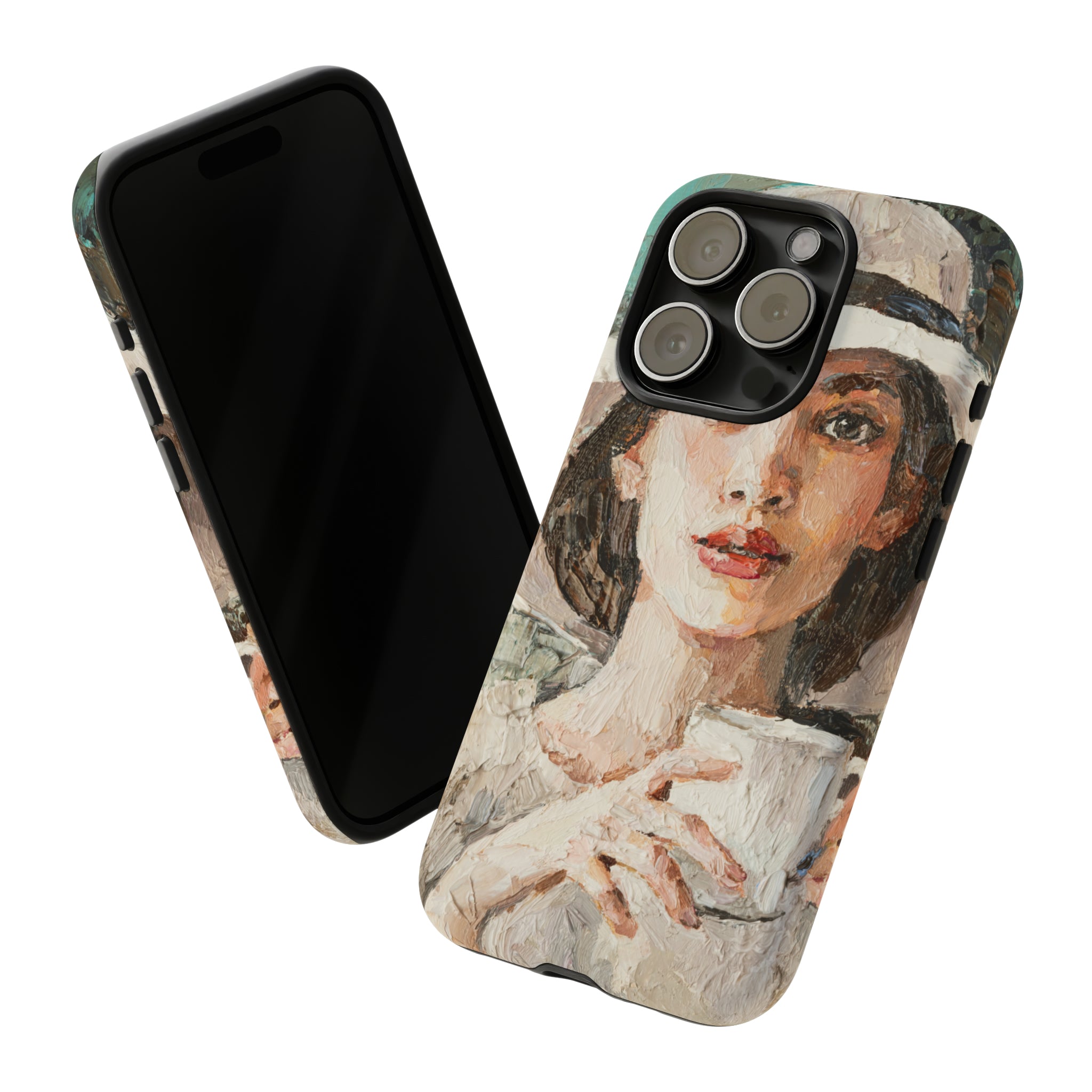 Oil Painting - Lady in a White Hat - Protective Phone Case