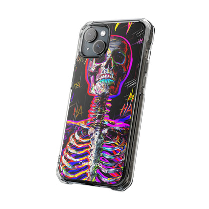 Neon Skeleton Laugh iPhone 15 Plus Case - Impact