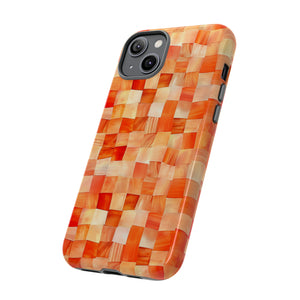 Orange Blaze: Square Gradient - Protective Phone Case