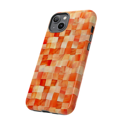 Orange Blaze: Square Gradient - Protective Phone Case