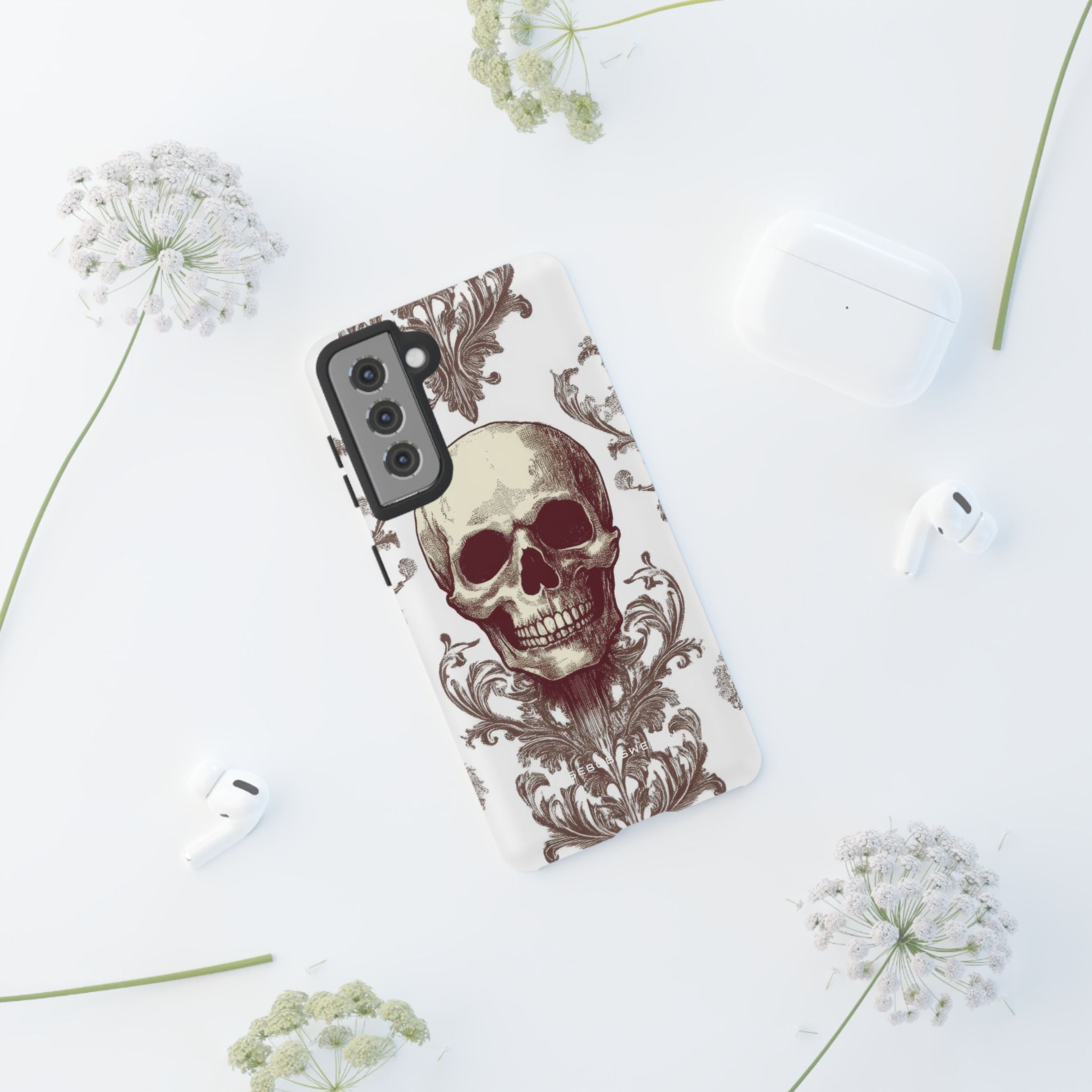 Gothic Skulls and Ornate Foliage  Samsung S21 - Tough Phone Case