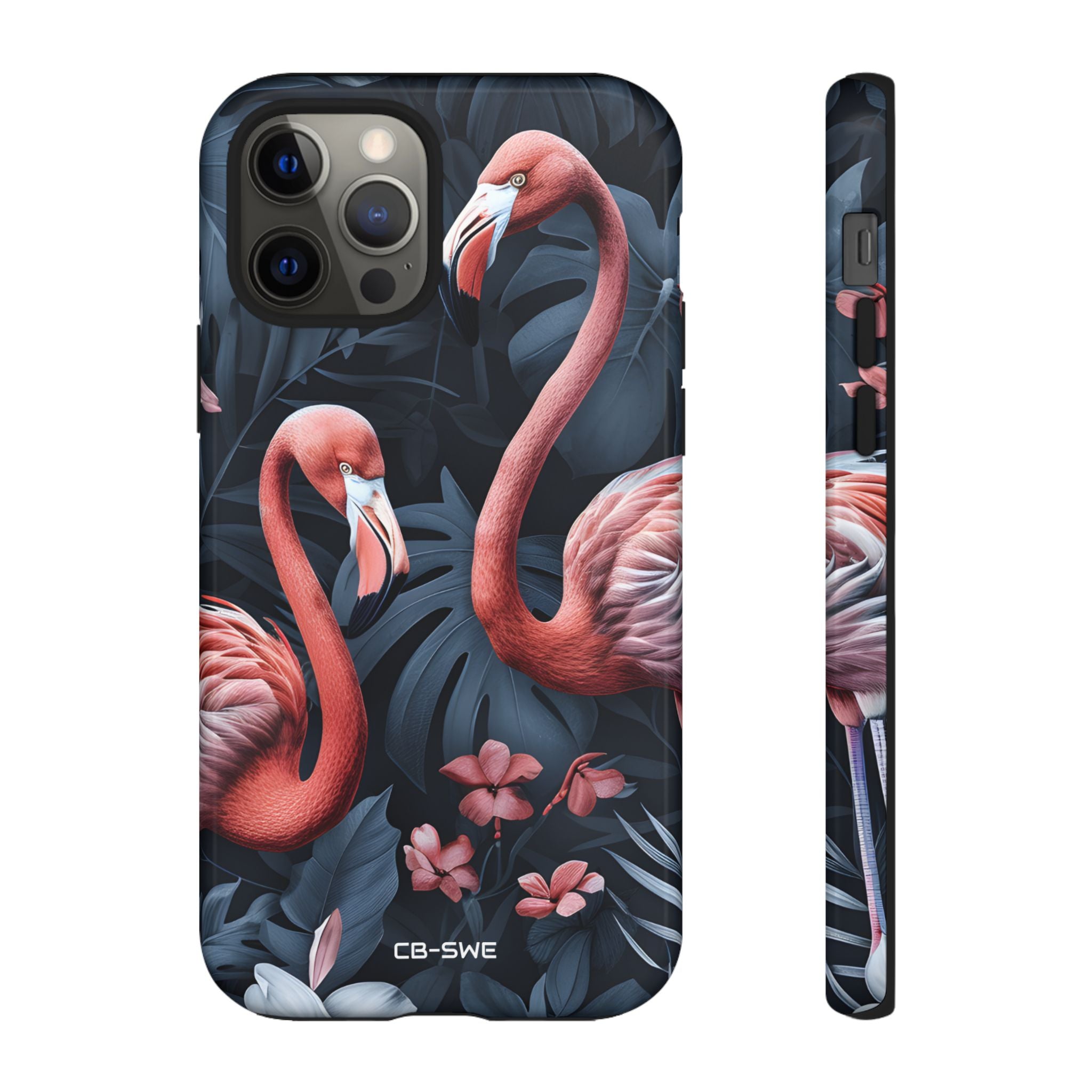 Flamingos Embrace Nature - iPhone Case
