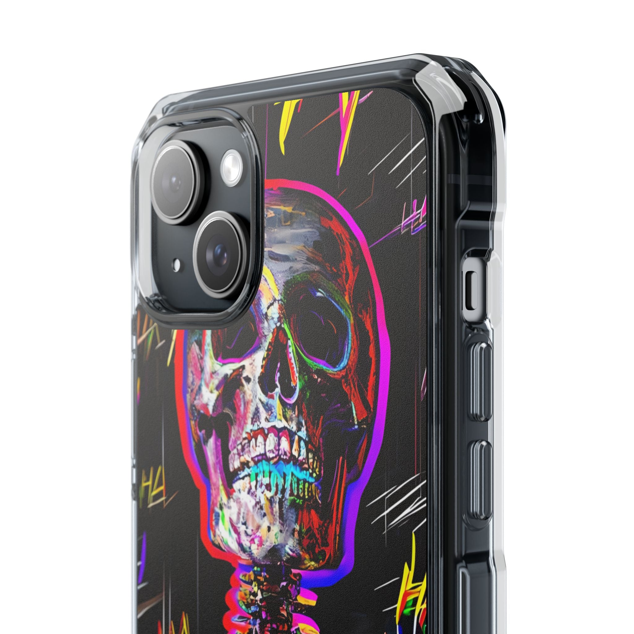 Neon Skeleton Laugh iPhone 15 Plus Case - Impact
