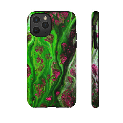 Toxic Green Ink Art iPhone Case (Protective) iPhone 11 Pro Glossy Phone Case